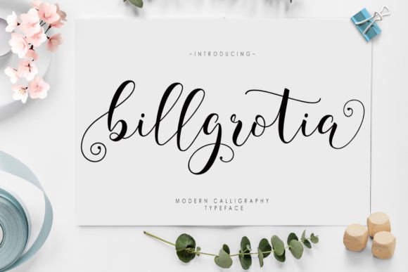 Billgrotia Script Font for Elegant Web Design