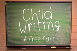 Child Writing Free Font for Playful Web Design
