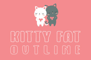 Kitty Fat Outline: A Playful Display Font for Editorial Design