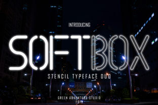 Softbox: A Modern and Round Display Font for Crafters