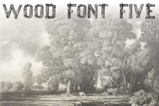 Wood Font Five: A Display Typeface for Nature Content